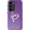 Purple Glitter Musical Heart Galaxy S23 Pro Case