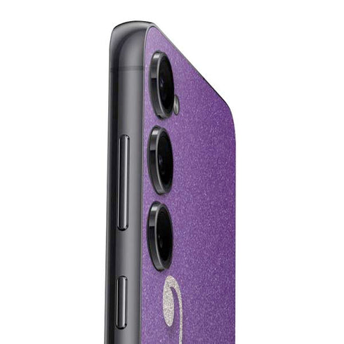 Purple Glitter Musical Heart Galaxy S23 Skin