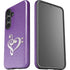 Purple Glitter Musical Heart Galaxy S24 Impact Case