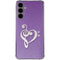Purple Glitter Musical Heart Galaxy S24 Plus Clear Case