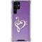 Purple Glitter Musical Heart Galaxy S24 Ultra Clear Case