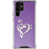 Purple Glitter Musical Heart Galaxy S24 Ultra Clear Case