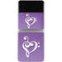 Purple Glitter Musical Heart Galaxy Z Flip3 5G Skin