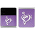 Purple Glitter Musical Heart Galaxy Z Flip4 5G Skin