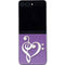 Purple Glitter Musical Heart Galaxy Z Flip5 5G Skin