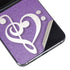 Purple Glitter Musical Heart Galaxy Z Flip5 5G Skin