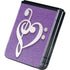 Purple Glitter Musical Heart Galaxy Z Flip5 5G Skin