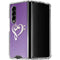 Purple Glitter Musical Heart Galaxy Z Fold4 5G Clear Case
