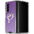 Purple Glitter Musical Heart Galaxy Z Fold4 5G Clear Case