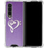 Purple Glitter Musical Heart Galaxy Z Fold4 5G Clear Case