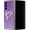 Purple Glitter Musical Heart Galaxy Z Fold4 5G Skin