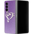 Purple Glitter Musical Heart Galaxy Z Fold4 5G Skin