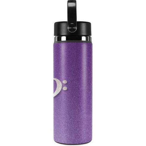 Purple Glitter Musical Heart Hydro Flask 20oz Wide Mouth Skin