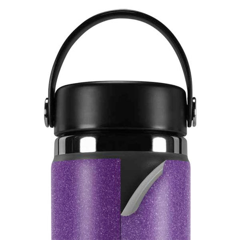 Purple Glitter Musical Heart Hydro Flask 20oz Wide Mouth Skin