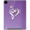 Purple Glitter Musical Heart iPad Pro 12.9in (2020) Clear Case