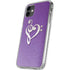 Purple Glitter Musical Heart iPhone 11 Clear Case
