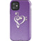 Purple Glitter Musical Heart iPhone 11 Impact Case