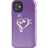 Purple Glitter Musical Heart iPhone 11 Impact Case