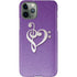 Purple Glitter Musical Heart iPhone 11 Pro Lite Case