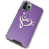 Purple Glitter Musical Heart iPhone 11 Pro Max Clear Case