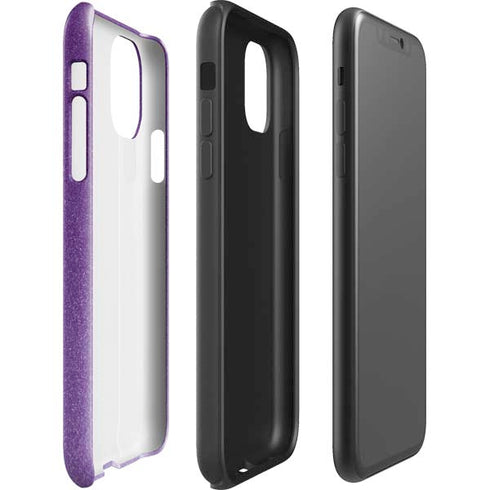 Purple Glitter Musical Heart iPhone 11 Pro Max Impact Case