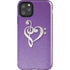 Purple Glitter Musical Heart iPhone 11 Pro Max Impact Case