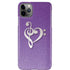 Purple Glitter Musical Heart iPhone 11 Pro Max Lite Case