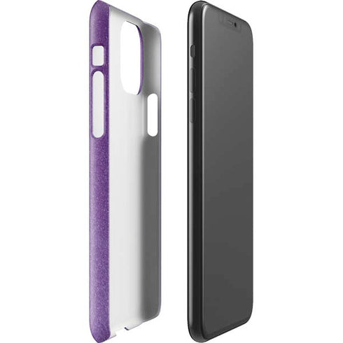 Purple Glitter Musical Heart iPhone 11 Pro Max Lite Case