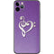 Purple Glitter Musical Heart iPhone 11 Pro Max Skin