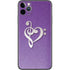 Purple Glitter Musical Heart iPhone 11 Pro Max Skin