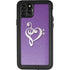 Purple Glitter Musical Heart iPhone 11 Pro Max Waterproof Case