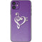 Purple Glitter Musical Heart iPhone 11 Skin