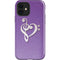 Purple Glitter Musical Heart iPhone 12 Impact Case