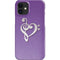 Purple Glitter Musical Heart iPhone 12 Mini Lite Case