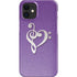Purple Glitter Musical Heart iPhone 12 Mini Lite Case