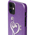 Purple Glitter Musical Heart iPhone 12 Mini Lite Case