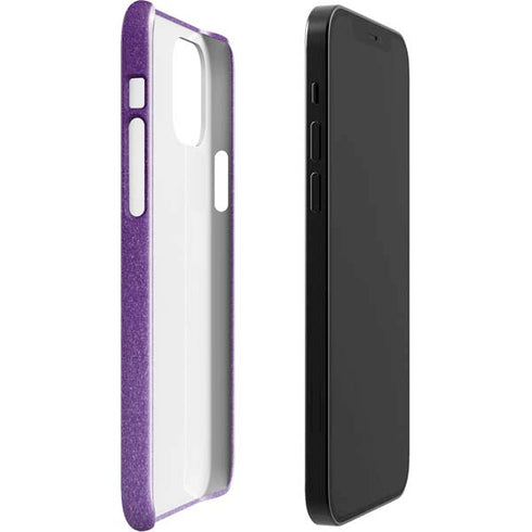 Purple Glitter Musical Heart iPhone 12 Mini Lite Case