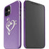Purple Glitter Musical Heart iPhone 12 Mini Lite Case