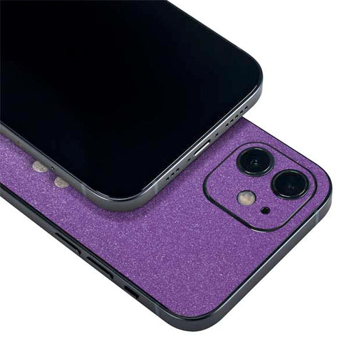 Purple Glitter Musical Heart iPhone 12 Mini Skin
