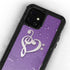 Purple Glitter Musical Heart iPhone 12 Mini Waterproof Case