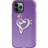 Purple Glitter Musical Heart iPhone 12 Pro Impact Case