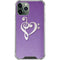 Purple Glitter Musical Heart iPhone 12 Pro Max Clear Case