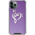Purple Glitter Musical Heart iPhone 12 Pro Max Clear Case
