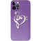Purple Glitter Musical Heart iPhone 12 Pro Skin