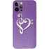 Purple Glitter Musical Heart iPhone 12 Pro Skin