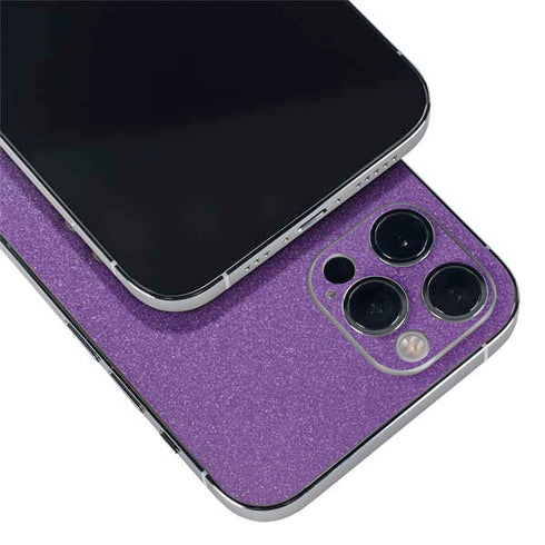 Purple Glitter Musical Heart iPhone 12 Pro Skin