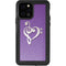 Purple Glitter Musical Heart iPhone 12 Pro Waterproof Case