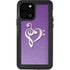 Purple Glitter Musical Heart iPhone 12 Pro Waterproof Case