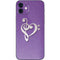 Purple Glitter Musical Heart iPhone 12 Skin