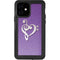 Purple Glitter Musical Heart iPhone 12 Waterproof Case